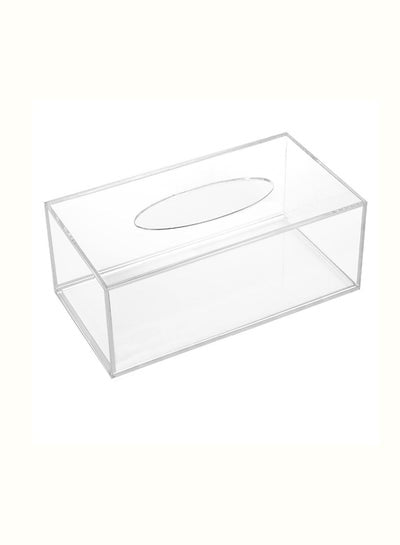 Glass Acrylic Facial Tissue Box Transparent 22x12x9cm