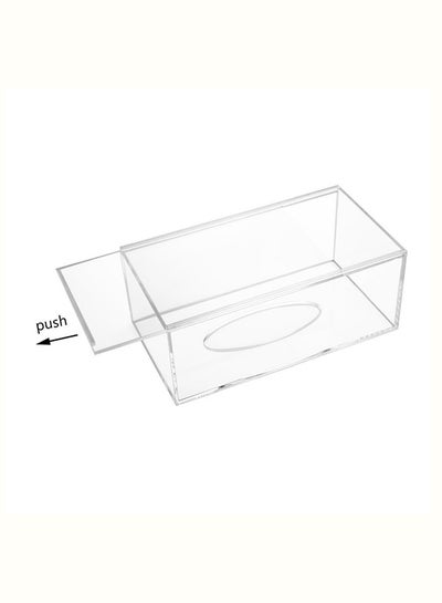 Glass Acrylic Facial Tissue Box Transparent 22x12x9cm