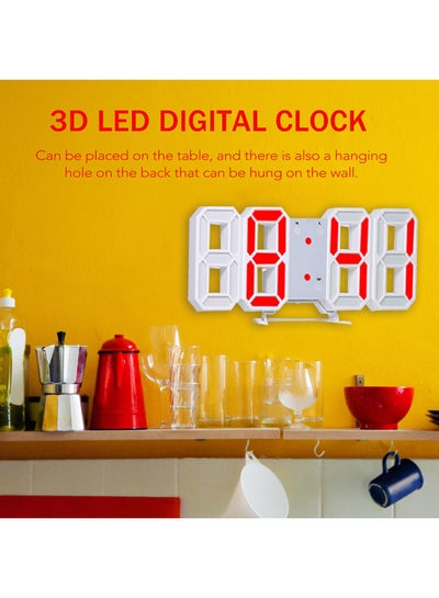 ساعة رقمية LED ثلاثية الأبعاد متعددة الألوان 29.00x4.50x10.00سم