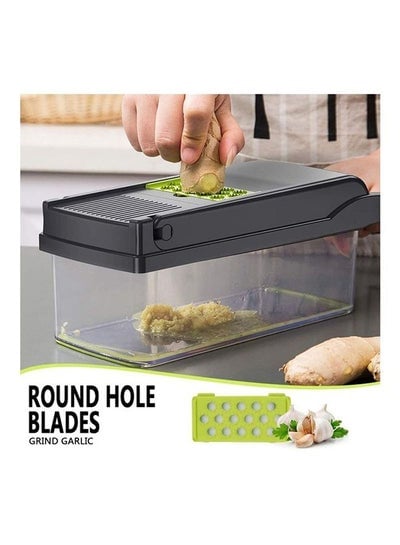 11 In 1 Interchangeable Blades Vegetable Chopper Slicer Multicolour 32.2x11.3x11.3cm