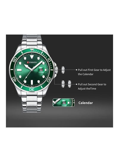 Men's Classic Luminous Analog Watch - 47 mm - Silver