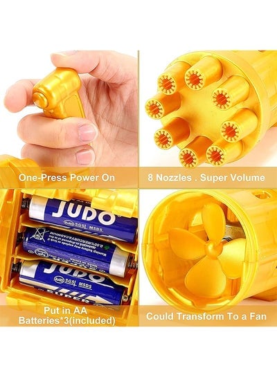 8-Hole Huge Amount Bubble Maker Electric Gun