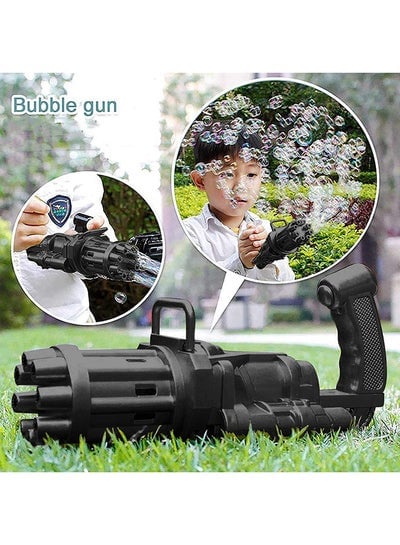 8 Hole Design Portable Non-Toxic Electric Gatling Bubble Maker Machine Gun
