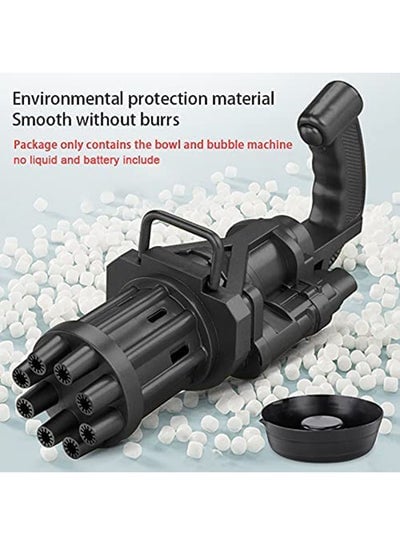 8 Hole Design Portable Non-Toxic Electric Gatling Bubble Maker Machine Gun