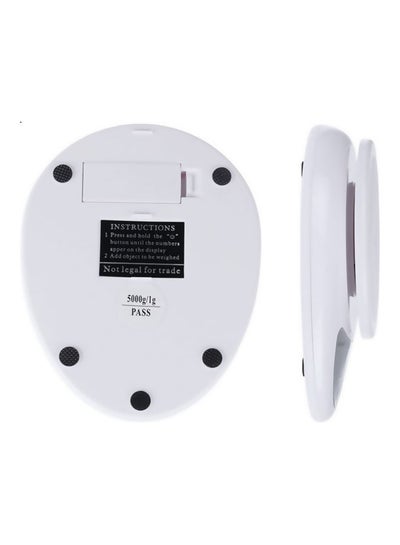 5KG/1g Digital  Kitchen Food Scale White 16 x 3 x 13cm