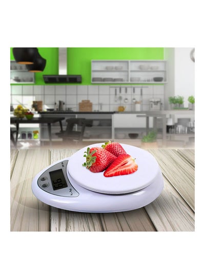 5KG/1g Digital  Kitchen Food Scale White 16 x 3 x 13cm