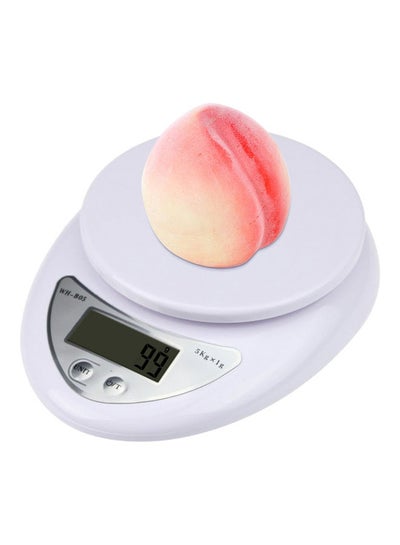 5KG/1g Digital  Kitchen Food Scale White 16 x 3 x 13cm