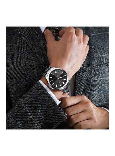 Men's Waterproof Analog Wristwatch 8322 - 45 mm - Silver