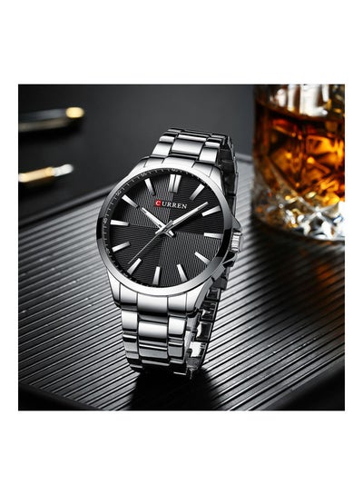 Men's Waterproof Analog Wristwatch 8322 - 45 mm - Silver