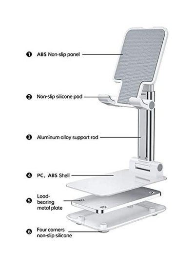 Universal Mobile And Tablet Stand White