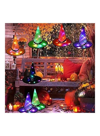 Halloween Glowing Witch Hat With LED Light For Costume and Decoration 35 x 38cm