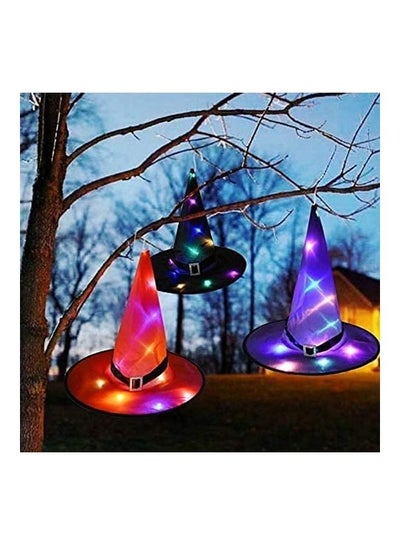 Halloween Glowing Witch Hat With LED Light For Costume and Decoration 35 x 38cm
