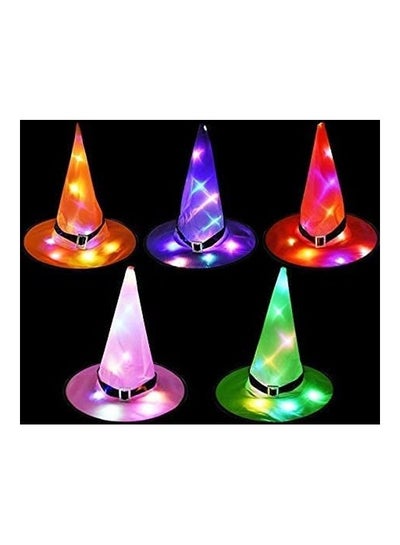 Halloween Glowing Witch Hat With LED Light For Costume and Decoration 35 x 38cm