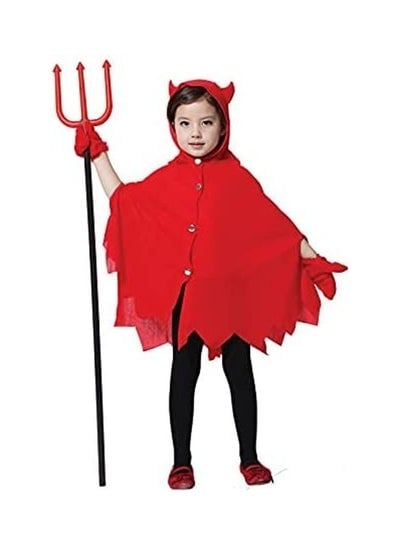 Devil Halloween Costume With Fork For Kids -Large 120-140cm