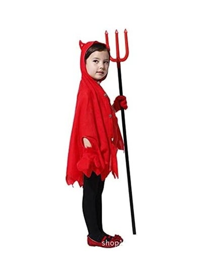 Devil Halloween Costume With Fork For Kids -Large 120-140cm