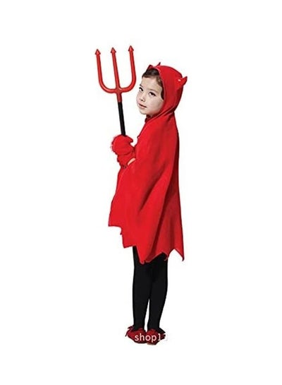 Devil Halloween Costume With Fork For Kids -Large 120-140cm
