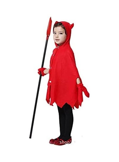 Devil Halloween Costume With Fork For Kids -Large 120-140cm