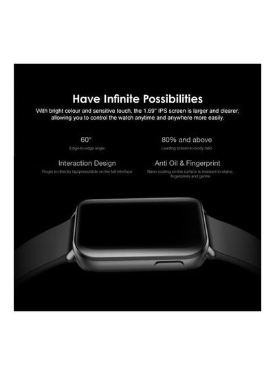 OSW-16 PRO Smart Watch Built-in Fitness Tracker with Heart Rate and Blood Oxygen Monitor(SPo2) Black/Chrome