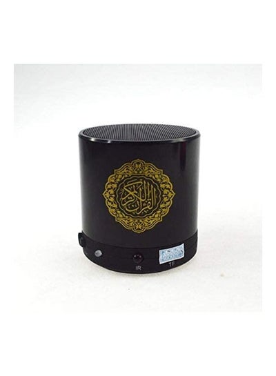 مشغل MP3 للقرآن المحمول بسعة 8 جيجابايت TF FM ومترجم القرآن الكريم USB قابل لإعادة الشحن مع جهاز تحكم عن بعد باللون الأسود