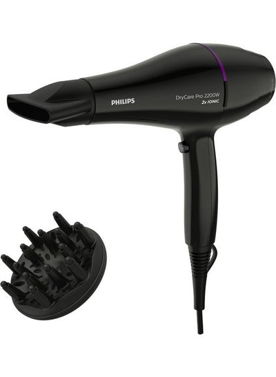 مجفف الشعر DryCare Pro BHD274/03، ضمان لمدة عامين باللون الأسود