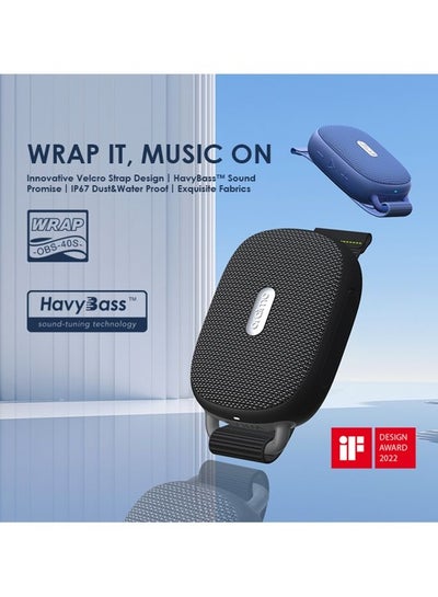 Wrap OBS-40SBLK Wireless Speaker Bluetooth V5.1 90Hz-20KHz 5W 2000mAh Black