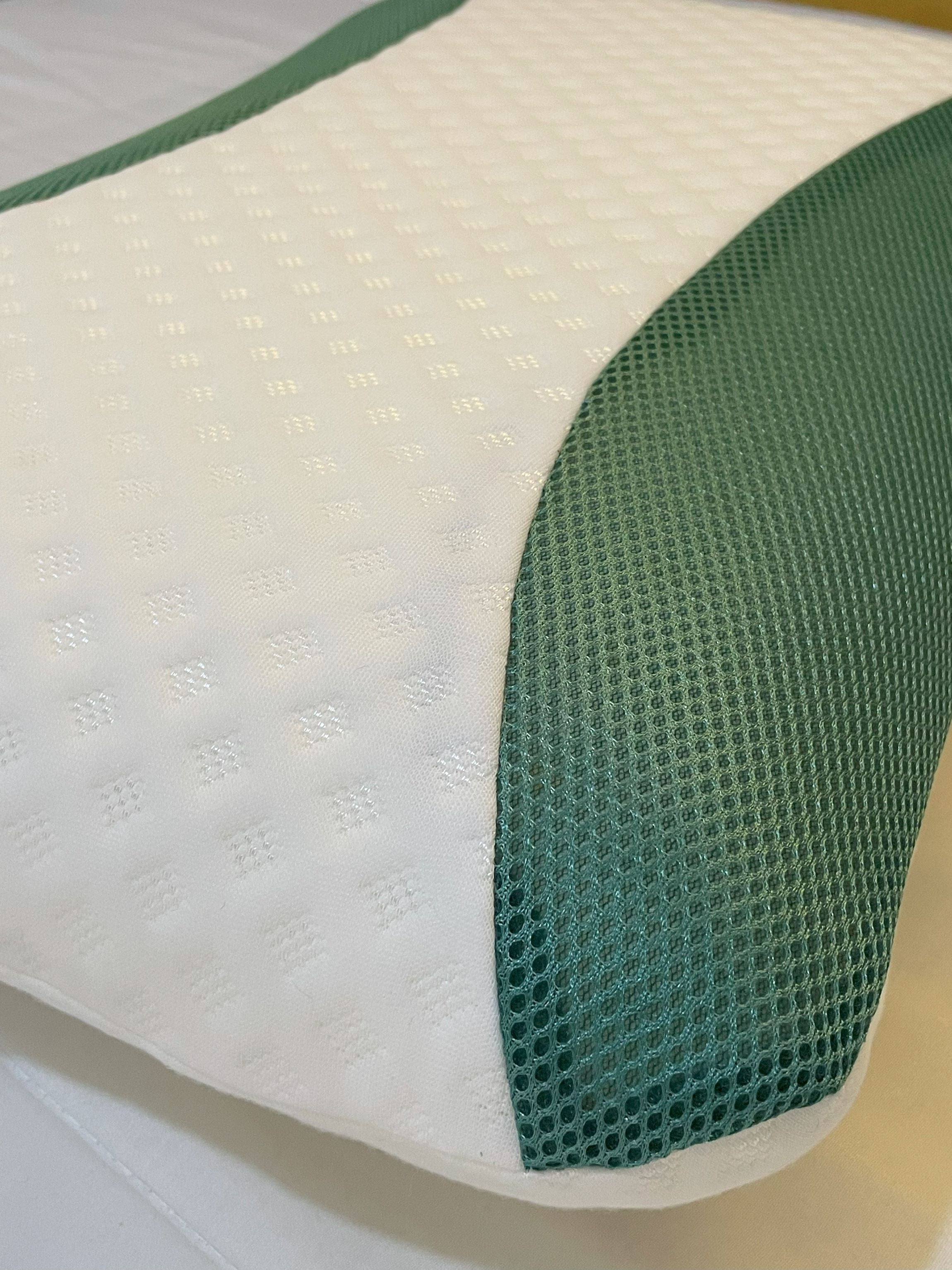 Set Of 2-Eucalyptus Infused Memory Foam Pillow With Removable Cover - Hypoallergenic & Breathable- 60x40x12cm