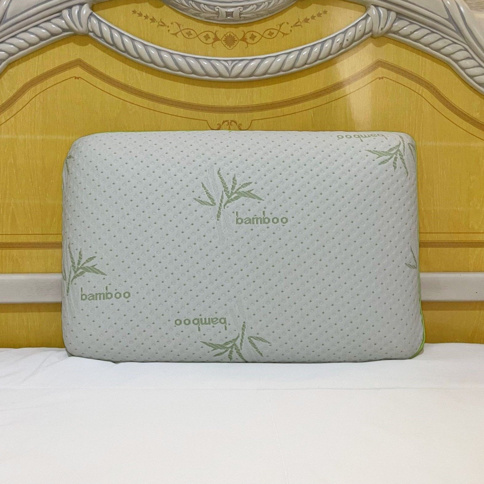 Set Of 2-Bamboo Memory Foam Pillow With Removable Bamboo Rayon Cover - Hypoallergenic & Breathable- 60x40x13cm