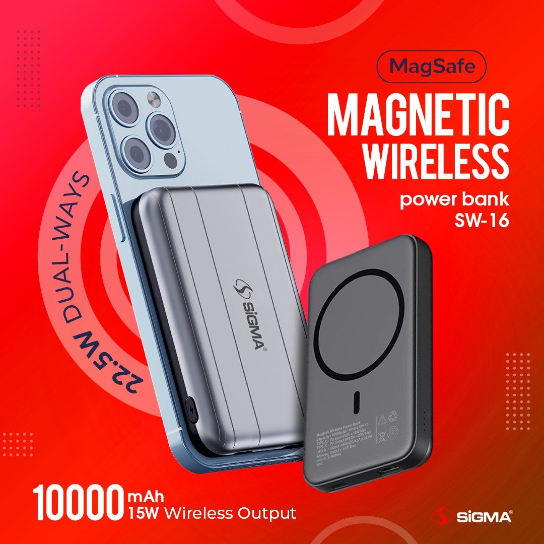 Sigma Wireless Power Bank 10000mAh SW-16 Mag Safe