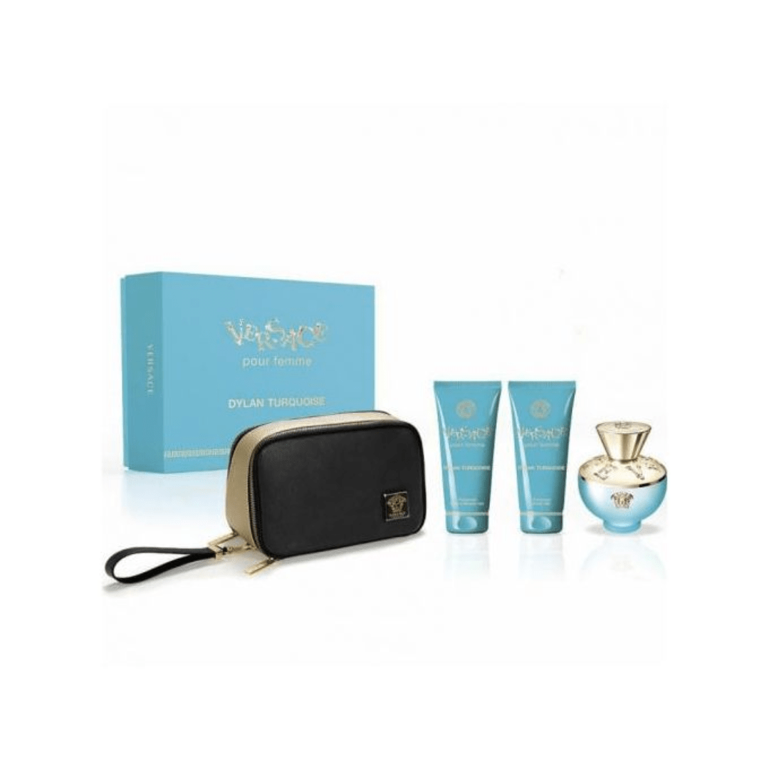 Versace Dylan Turquoise 4-Piece Eau De Toilette 90Ml + Bag Set