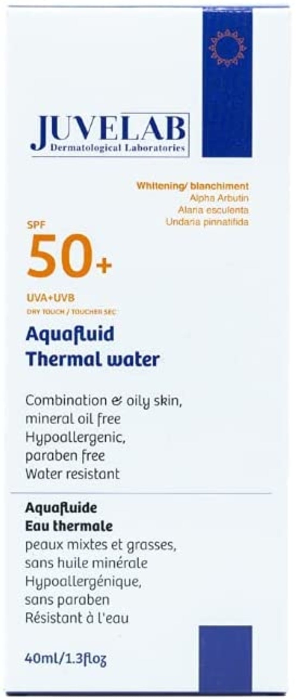 Juvelab Spf50+ Aquafluid Whitening Cream 40 Ml