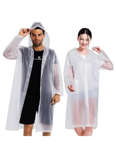 Reusable Raincoat Poncho With Hood And Elastic Sleeving For Adults