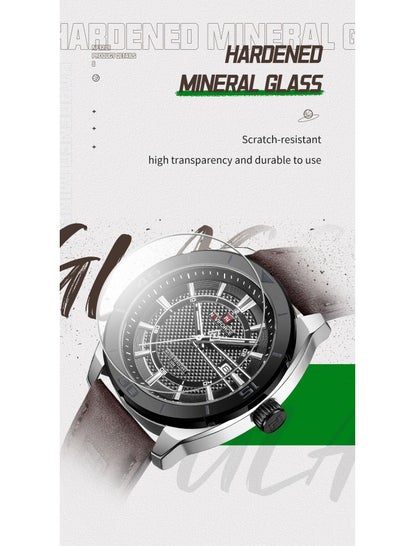 ساعات NAVIFORCE 9209 للرجال رياضية عسكرية مضيئة مقاومة للماء كاجوال