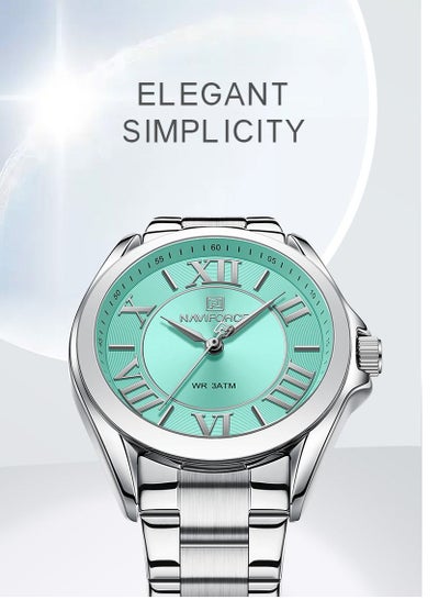 NAVIFORCE NF5037 Women Quartz Bracelet Watches Simple Fashion Waterproof Wristwatch Stainless Steel Band Girls Clock Relogio Feminino