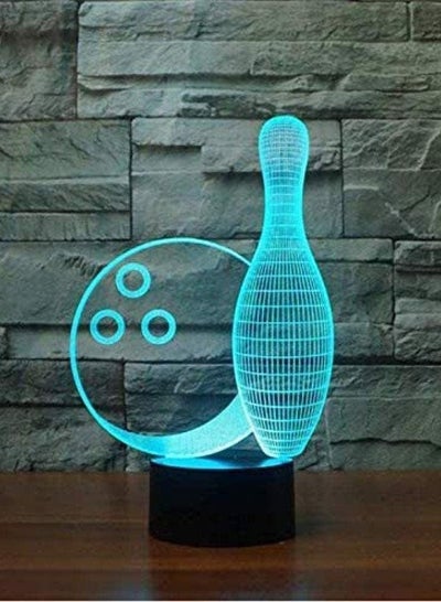 Multicolor Night Light Creative Bowling 3D Symphony Light LED Multicolor Night Light USB Touch Remote Control Atmosphere Light Novel Lighting Gifts for Children