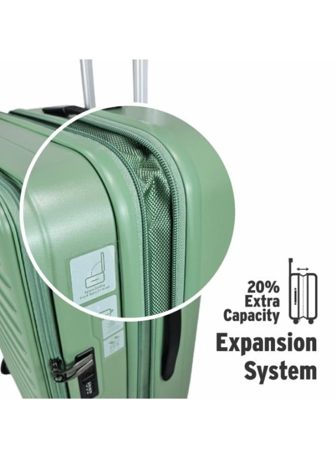 24inch Expandable Checked-in Durable Hardshell Trolley Luggage Suitcase with Spinner Wheels and TSA Lock