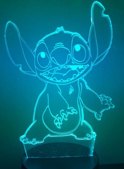 Stitch Lilo Alien Ohana Hawaii 3D Night Light LED 16 Colour Table Lamp