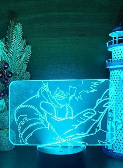 3D Night Lights My Hero Academia Dabi Anime Lamp Boku No Hero Academia Dabi LED Lighting Table Lamp New Year Gift 16 Colors