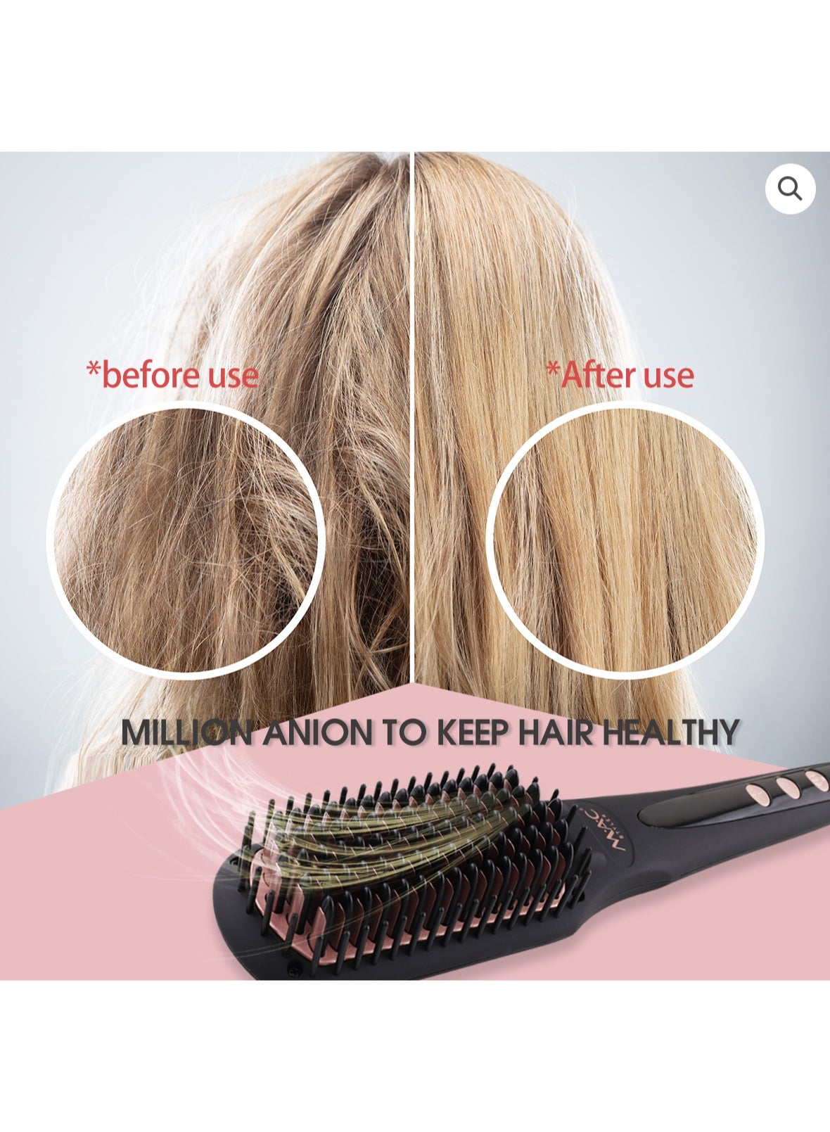 Mac Styler Professional Electric Comb Hair Dryer Hair Straightener Brush MC-19
