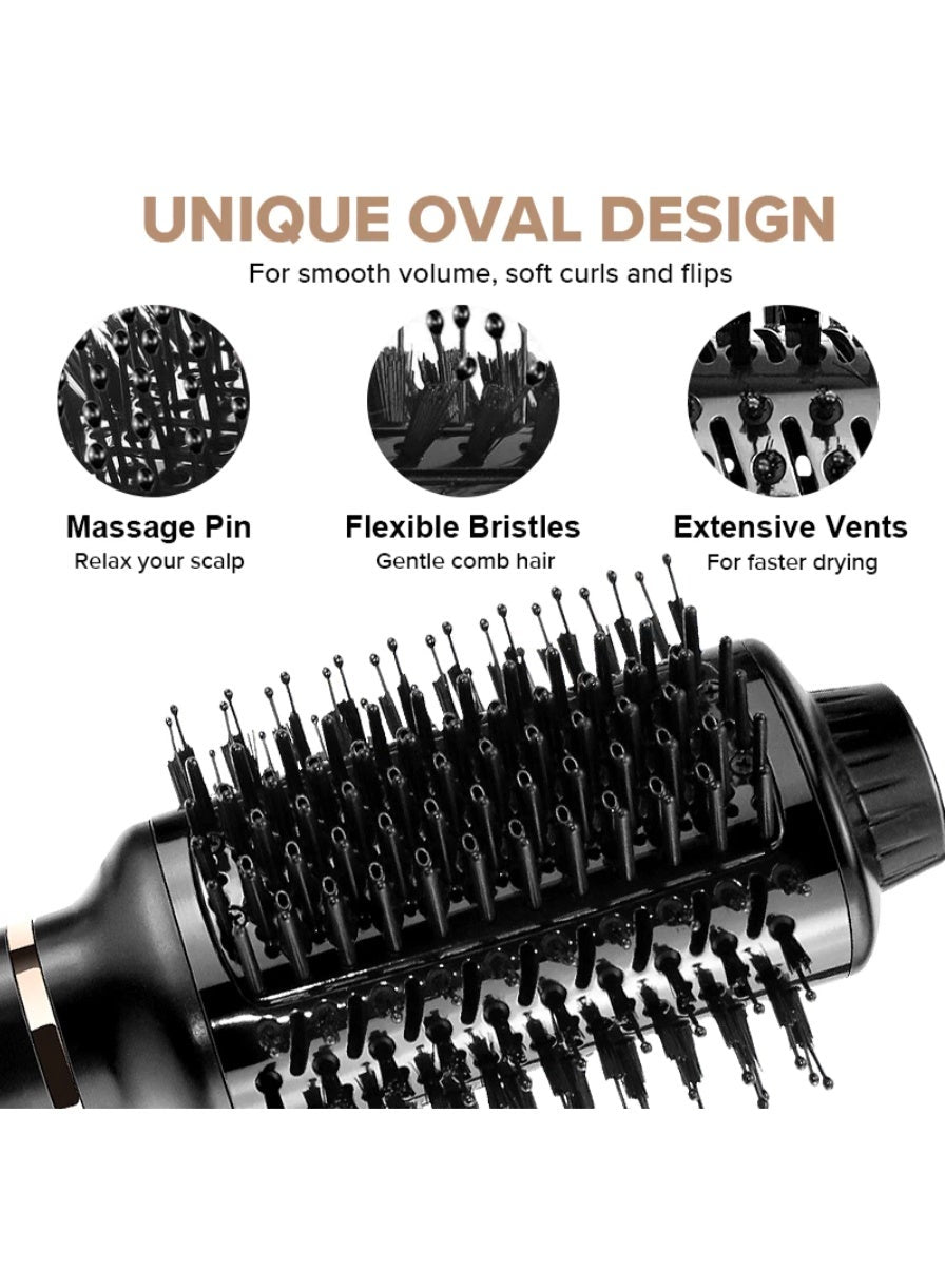 Mac Styler Hair Dryer Hot Air Brush Styler & Volumizer One Step Hair Straightener Curler Electric Blow Dryer Brush MC-1510