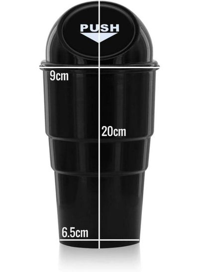 Auto Travel Ash Holder with Blue LED Indicator and Mini Trash Bin for Car