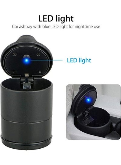 حامل رماد محمول مع مؤشر LED أزرق