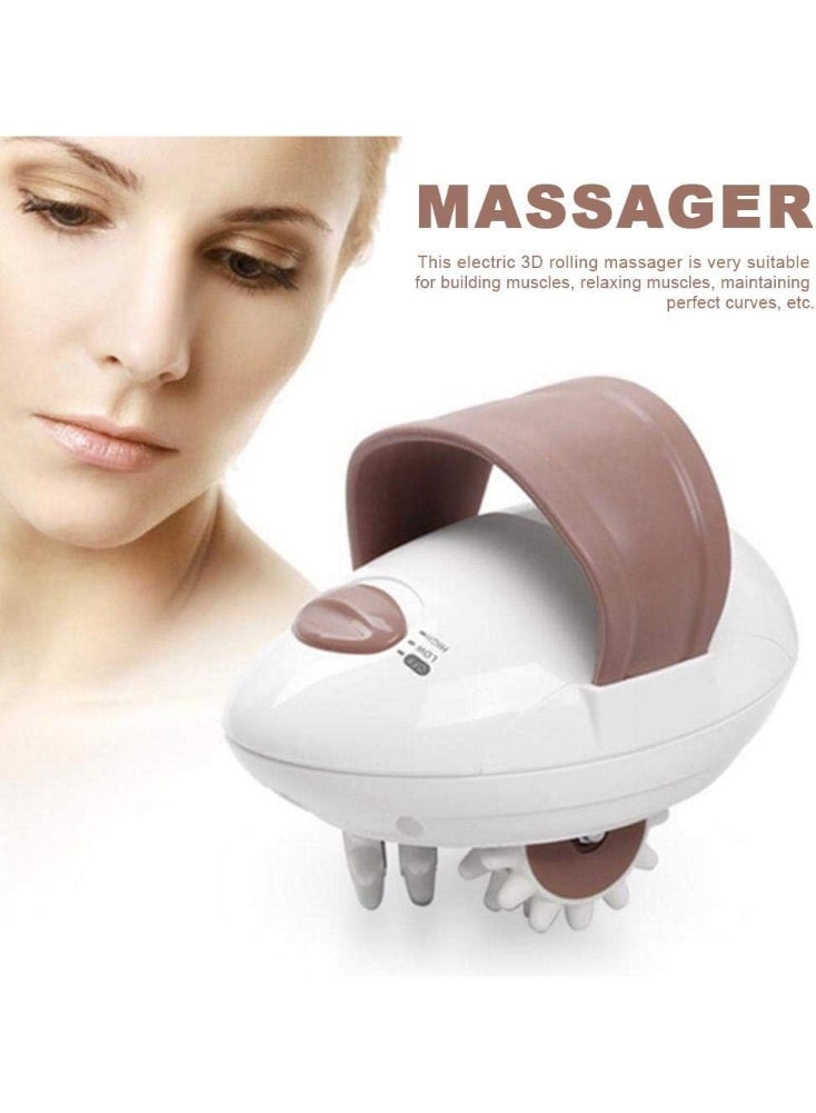 3D Electric Mini Massager, Anti Cellulite Handle Hero Massager 360 Rotate, For Face, Arm, Hand, Neck, Foot and Body