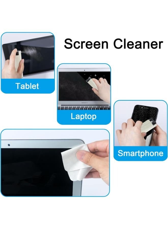 10ml All-in-One Screen Cleaner for Phones, Laptop and Tablet Screens, Portable Screen Cleaning Spray and Wipe Cleaner with Protective Shell