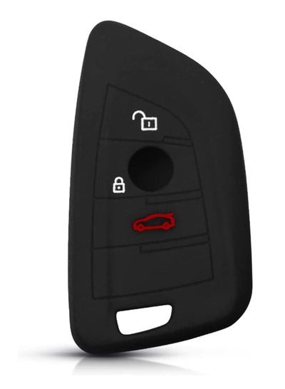 3 Buttons 4 buttons Smart Remote Key Shell Cover Silicone Suitable for BMW F CAS4 5 Series X1 X5 X6 F15 F16 G11 7 Series 2014 2015 2016 Car Key (Color Name : Black)