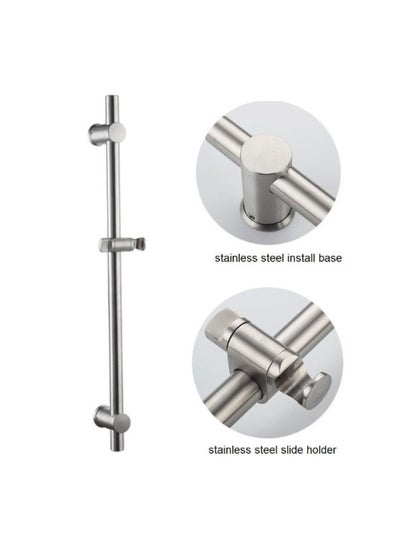 304 Stainless Steel Finishing Shower Slide Bar Hand with Shower Hose and Shower Head