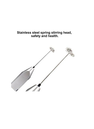 Electric Milk Frother Coffee Frother Foamer Dyeing Paste Mixer Stirrer Egg Beater Mini Stainless Steel Handheld Hair Dye Cream Mixer Stirring Tool