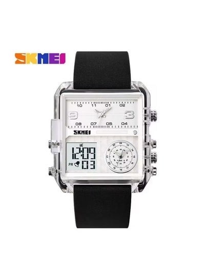 SKMEI 2021 Transparent Case Square Watch w/ Three Dials