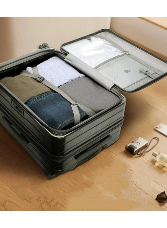 24inch Expandable Checked-in Durable Hardshell Trolley Luggage Suitcase with Spinner Wheels and TSA Lock
