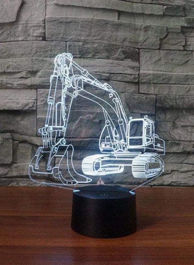 3D Illusion Lamp LED Excavator Multicolor Night Light Cartoon Table Cool Kids Desk Modern Bedroom Bedroom Kids Birthday Gift