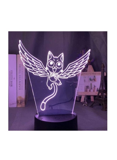 3D Illusion Lamp LED Night Light Anime Fairy Tail Natsu Dragneel & Amp Er Erza Scarlet Touch Sensor for Kids Room Decoration Desk Lamp